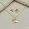 Gold Plated Butterfly Pendant Necklace & Earrings Set for Women | Stylish Daily Wear Fashion Jewellery