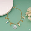 Sea Charm Gold-Plated Pendant Necklace for Women