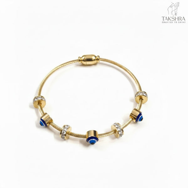 Gold Plated Evil Eye Charm Bracelet for Women
