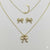 Gold Plated Bow Pendant Necklace & Earrings Set for Women | Cute Elegant Fashion Jewellery