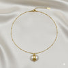 Gold Plated Pearl Drop Pendant Necklace for Women | Minimal Elegant Daily Wear Jewellery