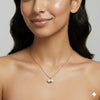 Gold Plated Pearl Drop Pendant Necklace for Women | Minimal Elegant Daily Wear Jewellery