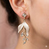 Pearl Leaf Drop Earrings for Women