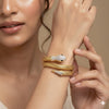 Gold Plated Snake Design Adjustable Bracelet for Women | Statement Party Wear Fashion Jewellery