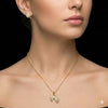 Gold Plated Leaf Pendant Necklace & Earrings Set for Women | Elegant Daily Wear Fashion Jewellery