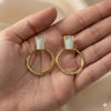 Gold Plated Minimalist Pearl Finish Hoop Earrings for Women | Modern Daily & Party Wear Fashion Jewellery