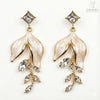 Pearl Leaf Drop Earrings for Women