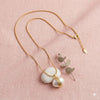 Gold Plated Pearl Drop Pendant Necklace for Women | Minimalist Elegant Daily Wear Jewellery