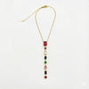 Gold Plated Multicolor Stone Drop Pendant Necklace for Women | Elegant Party &amp; Daily Wear Fashion Jewellery